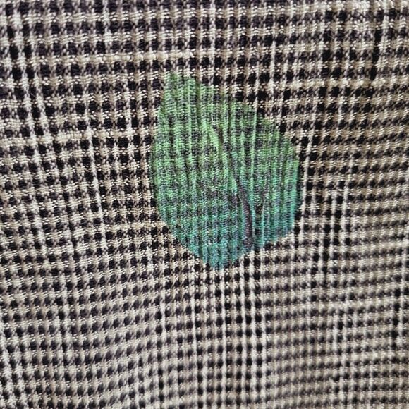 Play Alegre Hand Painted Gingham Midi Skirt S High Rise Hippie Boho- Linen Blend - Picture 8 of 9